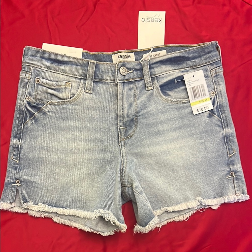 Kensie Light Wash Denim Shorts